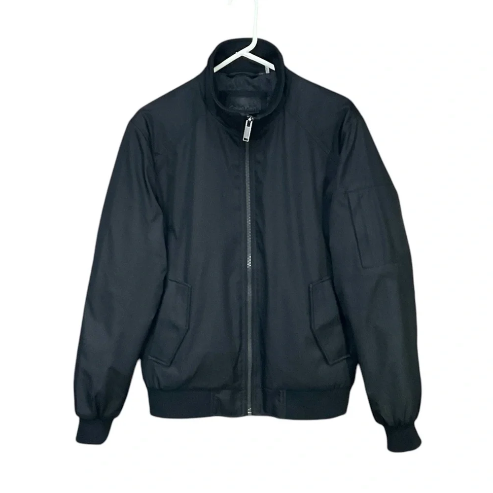 Calvin Klein Black Classic Ripstop Bomber Jacket Men’s S - Picture 4 of 10
